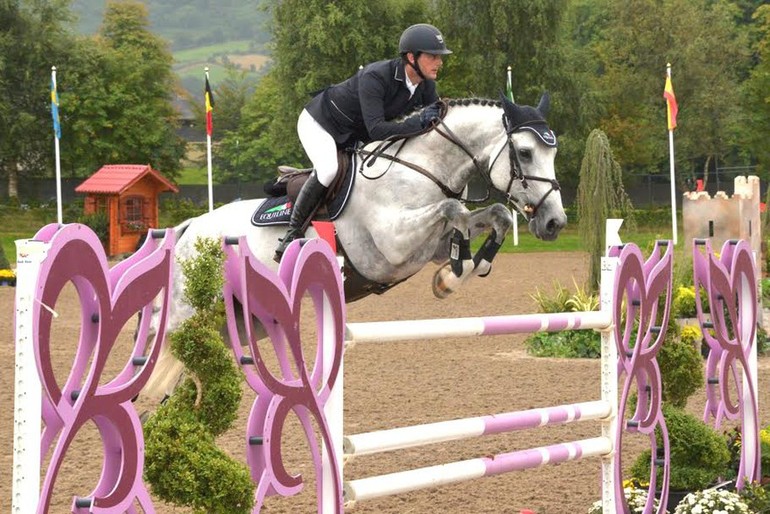 Billy Twomey and Ardcolum Duke - winners of the Noel C Duggan Engineering Millstreet International Grand Prix this afternoon. Photo (c) Tadhg Ryan / Millstreet Horse Show. 