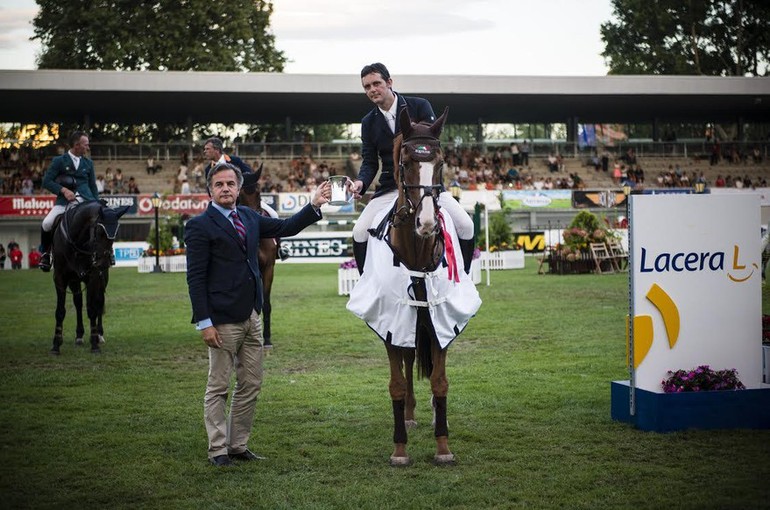 Billy Twomey and Tinka's Serenade won Thursday's 1.60 class in Gijon. Photo (c) CSIO Gijon.