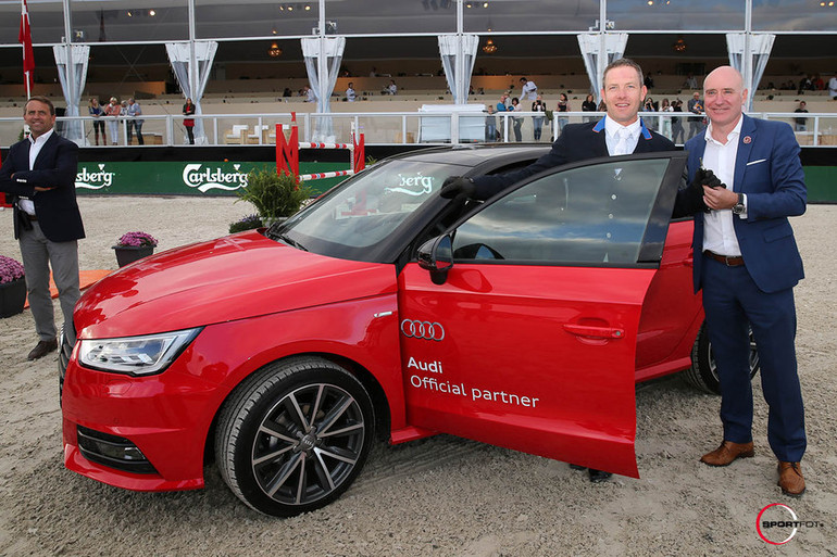 Hendrik Denutte won a brand new Audi at the Brussels Stephex Masters. Photo (c) Sportfot.