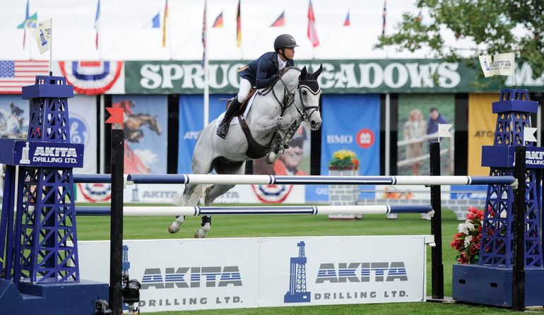 Kent Farrington of USA riding Uceko. Photo © Spruce Meadows Media Services.