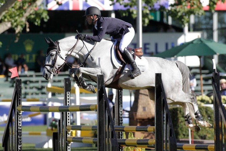 Kent Farrington of USA riding Uceko to victory at Spruce Meadows. Photo (c) Spruce Meadows Media Services.