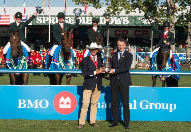 The winning team of Brazil! Photo © Spruce Meadows Media Services.