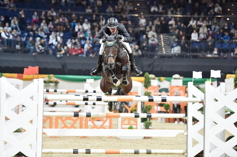 Hans-Thorben Rüder won the Grand Prix Baltic Horse Show on Orlanda. Photo (c) Karl-Heinz Frieler.