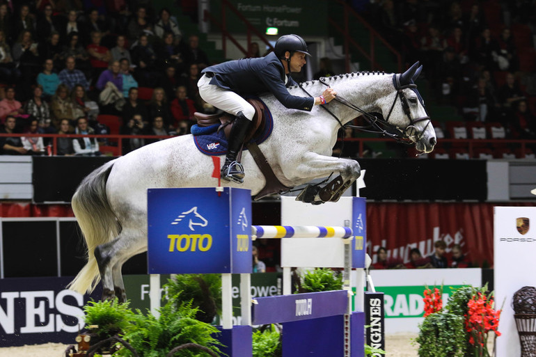 Leopold van Asten won the CSI5* Helsinki Grand Prix on VDL Groep Quinthago Z. Photo (c) Helsinki International Horse Show.