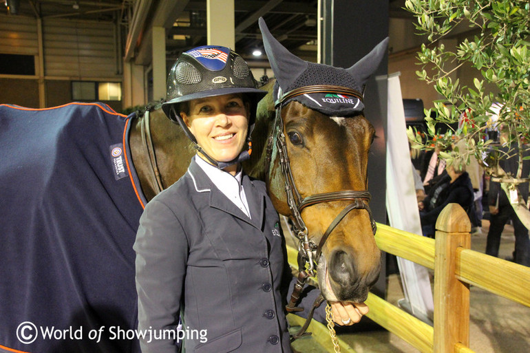 Lauren Hough and Ohlala won Friday's feature class in Maastricht. Photo (c) World of Showjumping.