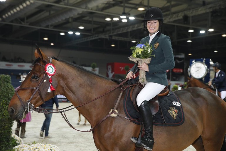 Jessica Springsteen won Friday's biggest class in Verona. Photo (c) Stefano Grasso/Jumping Verona.