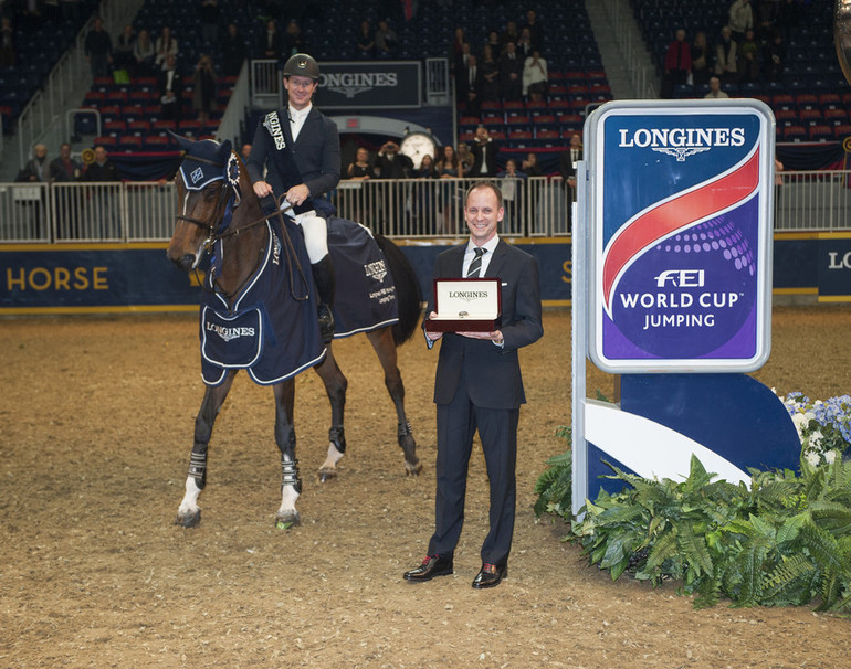 McLain Ward (USA) riding HH Azur. Photo (c) FEI/Peter Llewellyn.