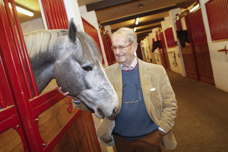 Leon Melchior, founder of the world-renowed Zangersheide Stud, who has passed away at the age of 88. Photo (c) FEI/Dirk Caremans.