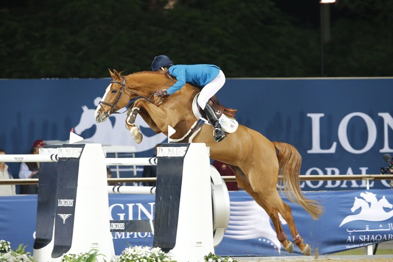 Luciana Diniz and Fit For Fun en route to victory in Doha. Photo (c) Stefano Grasso/LGCT.