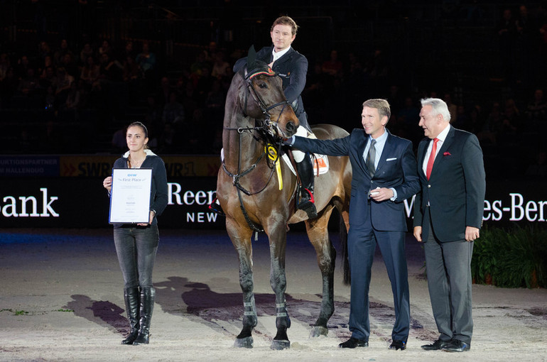 Alberto Michan Halbinger won Friday's 1.50 class in Stuttgart. Photo (c) CJW Photography/Carolin Wortmann.