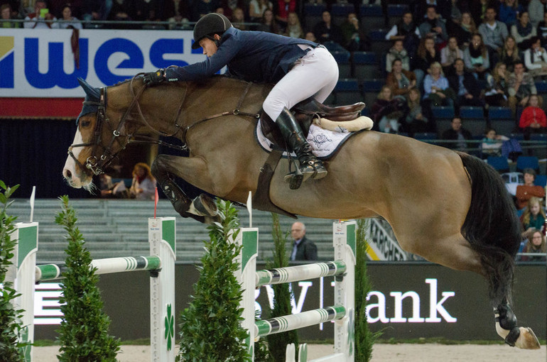 Cameron Hanley and Antello Z were in a league of their own in Saturday's 1.50 class in Stuttgart. Photo (c) CJW Photography/Carolin Wortmann.