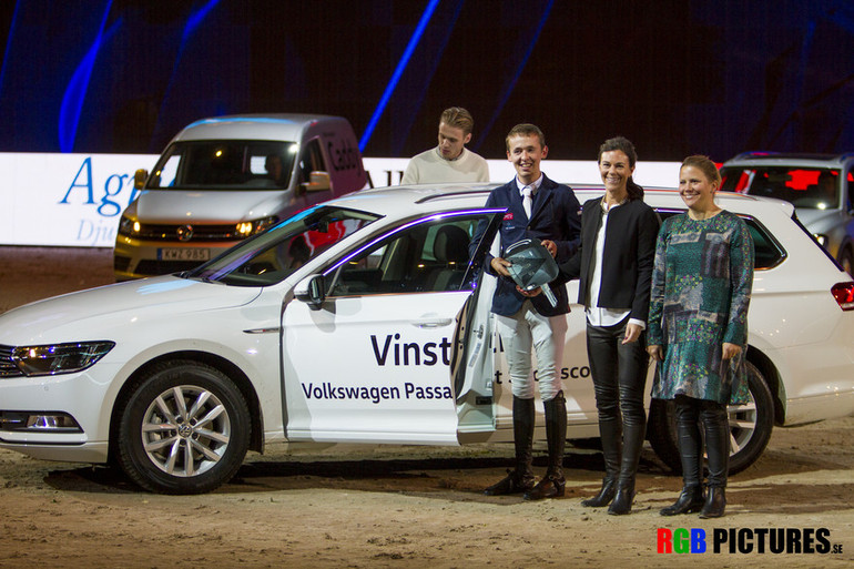 Bertram Allen won three cars from Volkswagen in Stockholm. Photo (c) Peter Zachrisson/RGB Pictures.