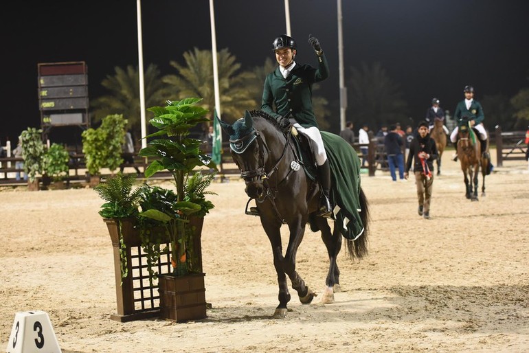 Abdullah Al Sharbatly won the FEI World Cup in Riyadh. Photo (c) Hareth Al-Qahtani.