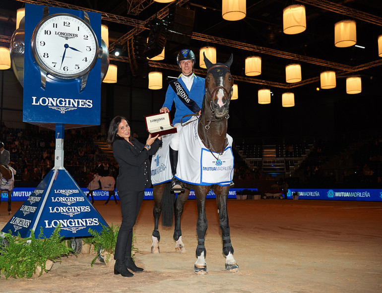 Christian Ahlmann won the Longines FEI World Cup leg in Madrid on Taloubet Z. Photo (c) Herve Bonnaud.