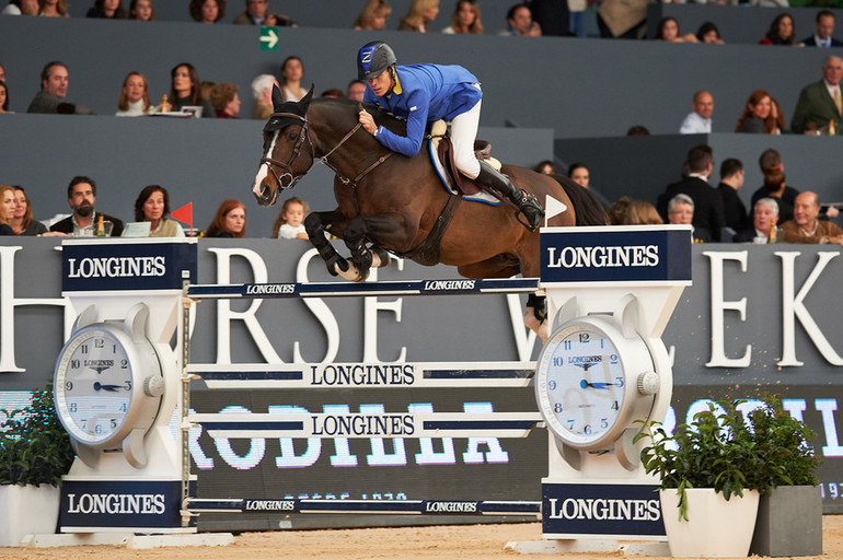 After winning the Longines FEI World Cup leg in Madrid, Christian Ahlmann leads the Western European League. Photo (c) Herve Bonnaud.