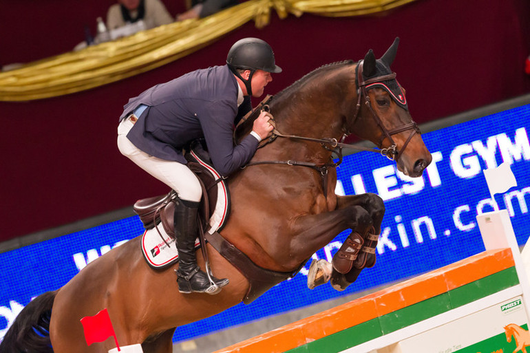 Robert Vos and Carat won Friday's world ranking class in Salzburg. Photo (c) Michael Graf