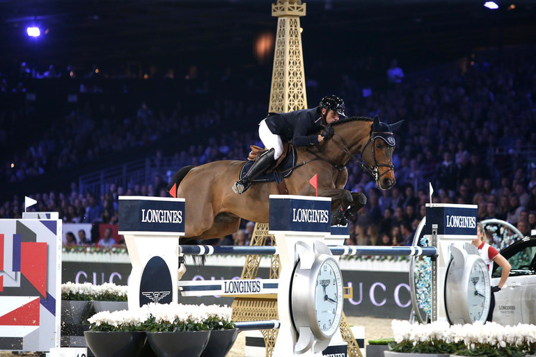 Gregory Wathelet won the Longines Speed Challenge in Paris on Egano van het Slogenhof. Photo (c) Sportfot.