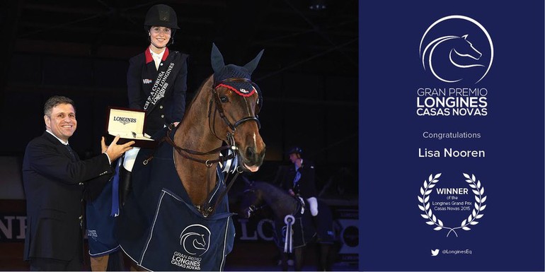 Lisa Nooren won the CSI5* Longines Grand Prix in La Coruna. Photo (c) Oxer Sport.