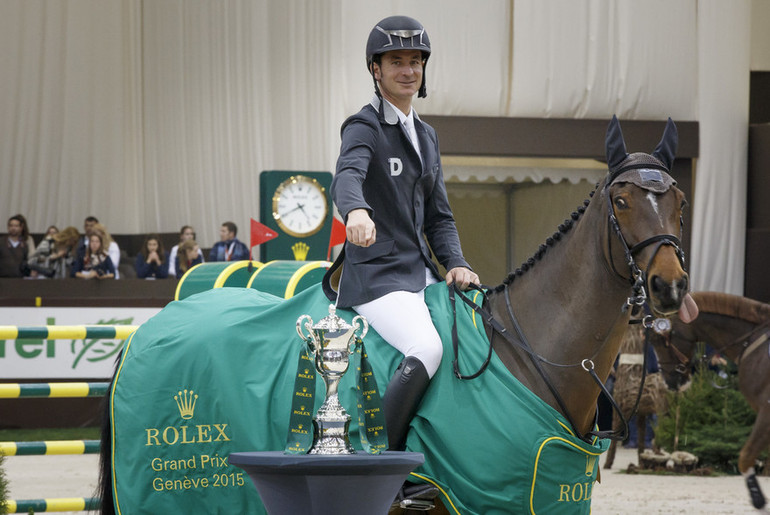 Steve Guerdat and Nino des Buissonnets won the Rolex Grand Prix of Geneva for a second time. Photo (c) Dirk Caremans/www.hippofoto.be.