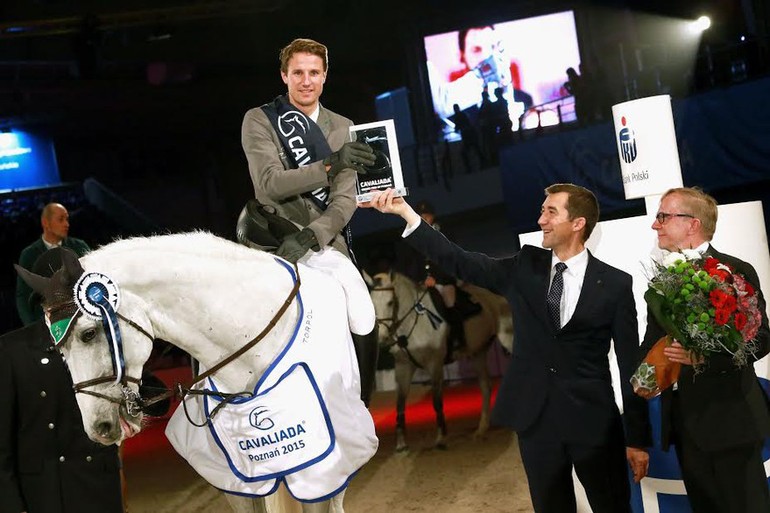 Christian Kukuk took the win in the FEI World Cup Grand Prix in Poznan. Photo (c) CSI3*-W Poznan.