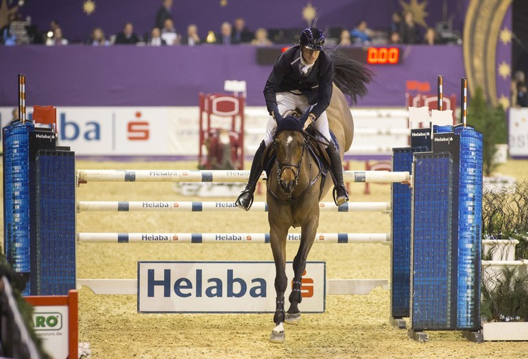 Gregory Wathelet and Egano van het Slogenhof won Saturday's main class in Frankfurt. Photo (c) Stefan Lafrentz.