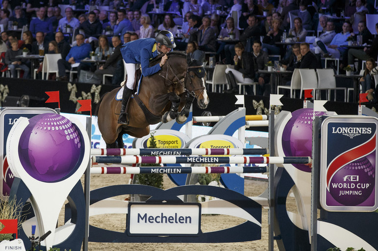 Christian Ahlmann leads the Longines FEI World Cup Western European League. Photo (c) Dirk Caremans/FEI.