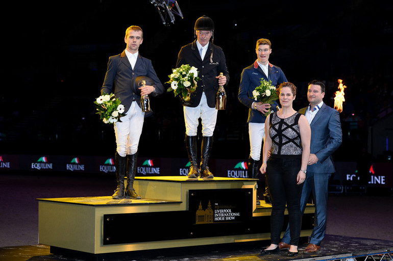 John Whitaker took one of the four-star wins in Liverpool on the first day of the New Year. Photo (c) Herve Bonnaud. 