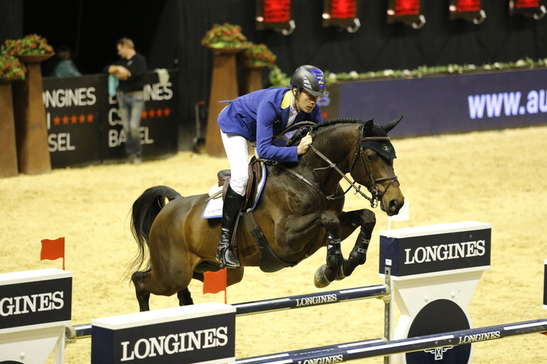 Christian Ahlmann and Codex One won the Longines Grand Prix of Basel. Photo (c) Tiffany van Halle.