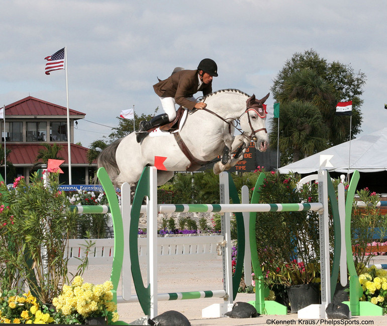 Ultimo van ter Moude with Todd Minikus in the saddle. Photo (c) Kenneth Kraus/phelpssports.com.