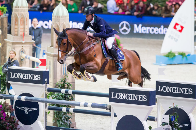 Denis Lynch riding All Star to second place. Photo (c) Tomas Holcbecher.