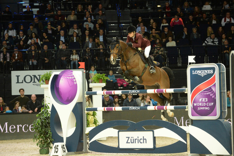 Edwina Tops-Alexander riding Caretina de Joter ended third. Photo (c) Tony Parkes/FEI.