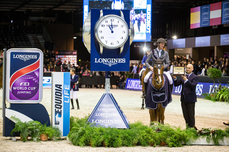 Kevin Staut and Reveur de Hurtebise HDC won the last leg of the Western European League in Bordeaux. Photo (c) Eric Knoll/FEI.