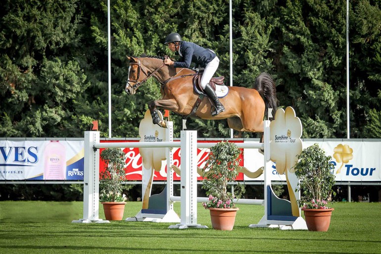 Armando Trapote and Arrayan won Saturday's CSI2* Grand Prix at the Sunshine Tour in Vejer. Photo (c) Sunshine Tour.