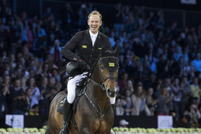 Marco Kutscher and Van Gogh went to the top in the Longines Grand Prix in Hong Kong. Photo (c) Power Sport Images.