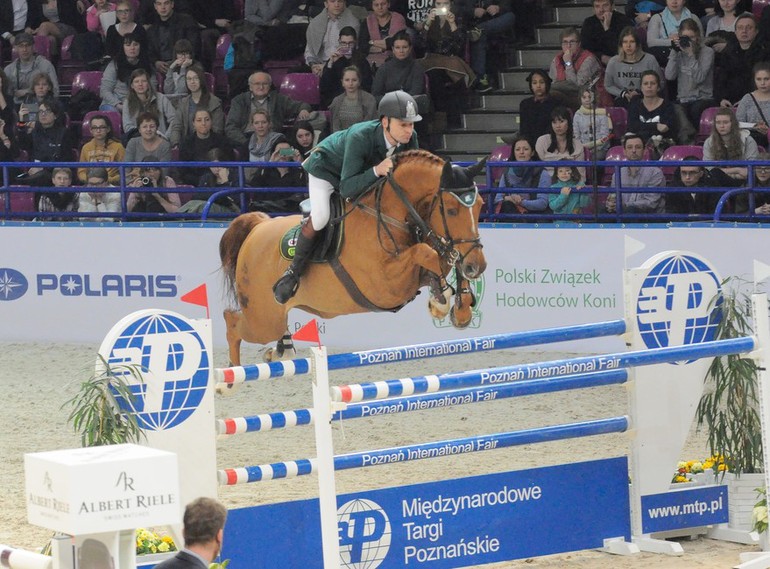 Jaroslaw Skrzyczynski won the World Cup in Warsaw on Crazy Quick, and also ended on top of the Central European League. Photo (c) Małgorzata Frysztak/KadraSkoki.pl. 