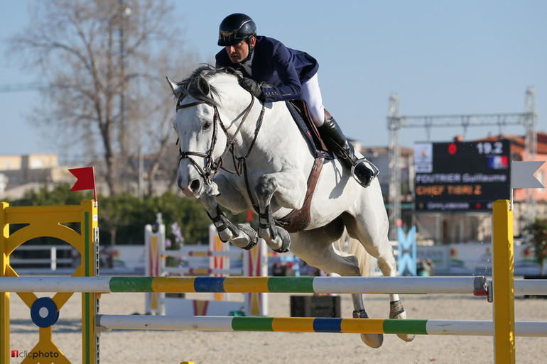 France’s Guillaume Foutrier en route to victory on Chief Tibri Z at the 2016 Spring MET III. Photo (c) Hervé Bonnaud / www.1clicphoto.com. 