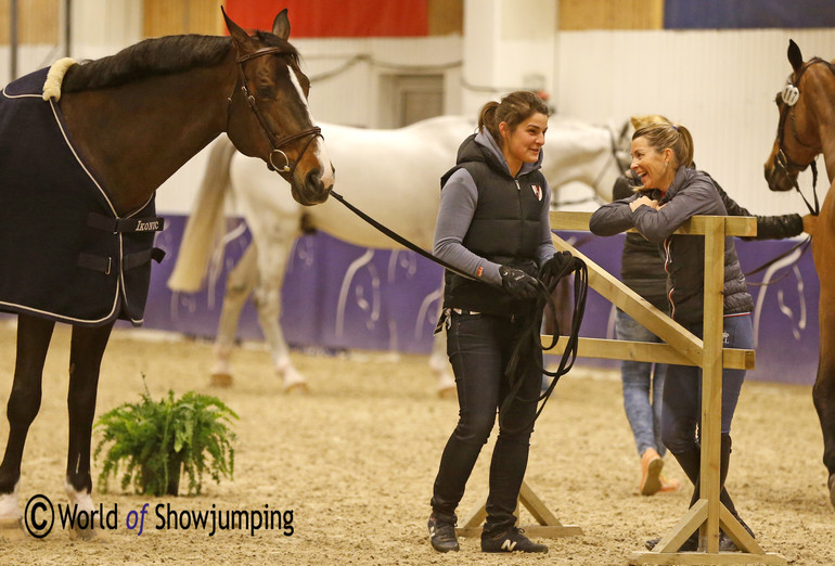 Caroline Martin having a laugh with Edwina Tops-Alexander.