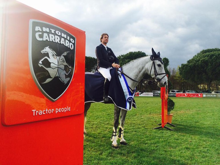 Cassio Rivetti and Fine Fleur du Marais won the CSI3* Grand Prix in Arezzo. Photo (c) Toscana Tour.