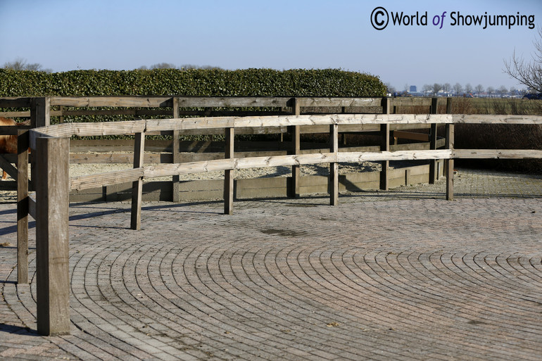 The VDL Stud does not only have vets for insemination at the yard, they have a proper clinic and vets at the place 24/7. Here one hard circle and one soft to long on for the vet-checks.