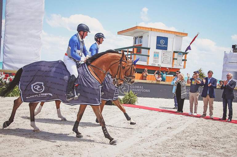 John Whitaker (GBR) and Bertram Allen (IRL) won for team Valkenswaard United. Photo (c) GCL/Stefano Grasso.