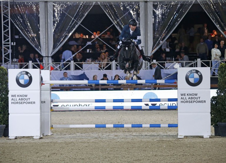 Simon Delestre and Qlassic Bois Margot won Friday's feature class at the LGCT in Antwerp. Photo (c) Stefano Grasso/LGCT.