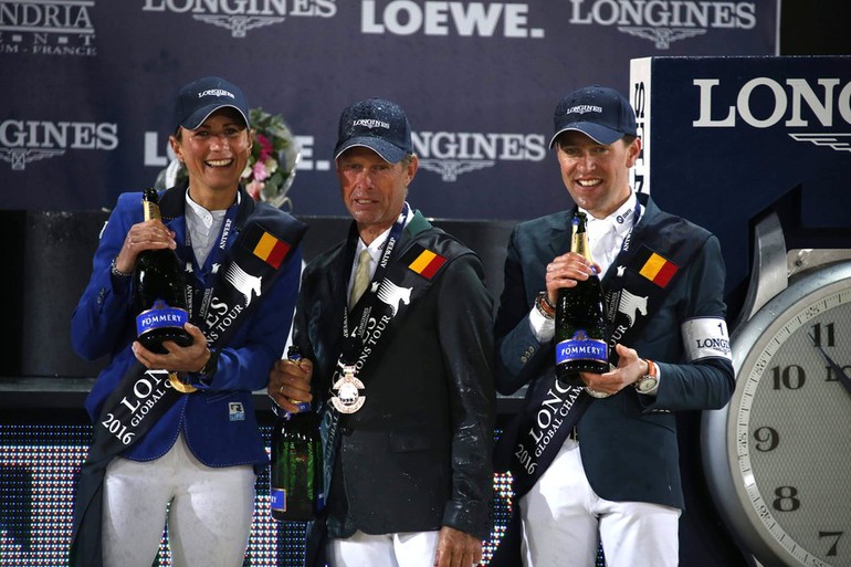 The podium in Antwerp. Photo (c) Stefano Grasso/LGCT.