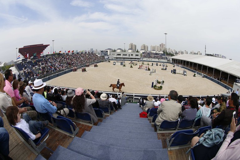 The arena in Shanghai. Photo (c) Stefano Grasso/LGCT.