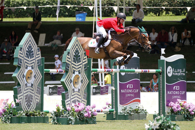 Antonio Chedraui and La Bamba clinched an historic victory for Mexico at the third leg of the Furusiyya FEI Nations Cup 2016 series on home ground in Coapexpan. Photo (c) FEI/Anwar Esquivel.