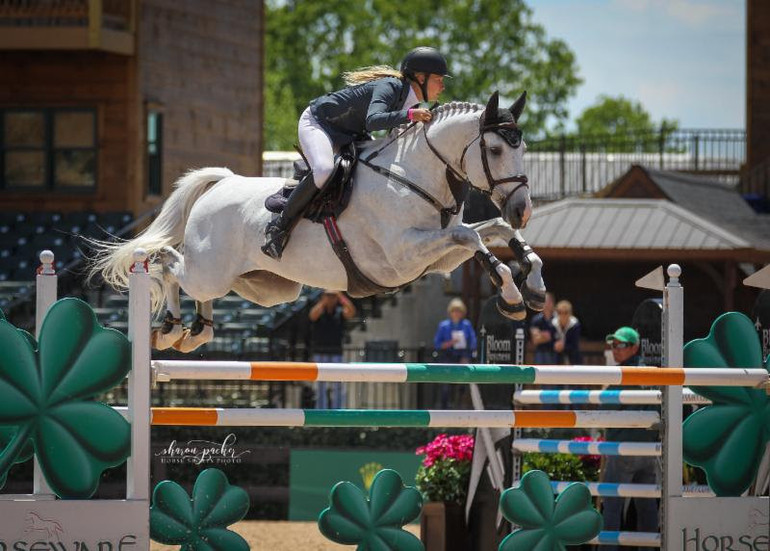 Kristen Vanderveen and Bull Run's Faustino De Tili won the $35,000 FEI 1.45m Horseware Ireland Speed Stake. Photo (c) SharonPackerPhotography. 