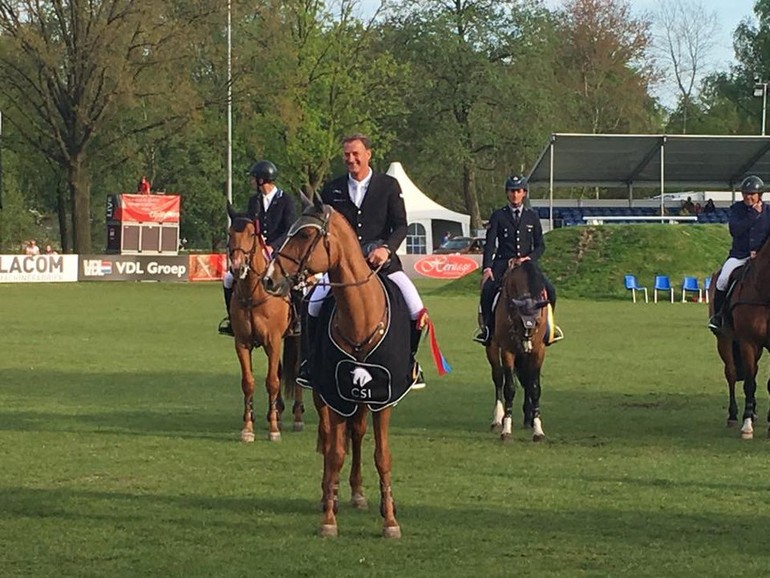 Marc Houtzager and Sterrehof's Uppity won Friday's 1.50 Big Tour at CSI3* Eindhoven. Photo (c) Madeleine Broek.