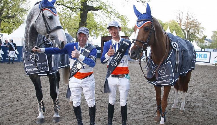 John Whitaker and Bertram Allen won the GCL leg in Hamburg. Photo (c) GCL / Stefano Grasso.