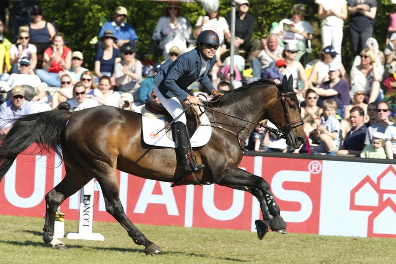 Third place went to Daniel Bluman and Sancha LS. Photo (c) Stefano Grasso/LGCT.