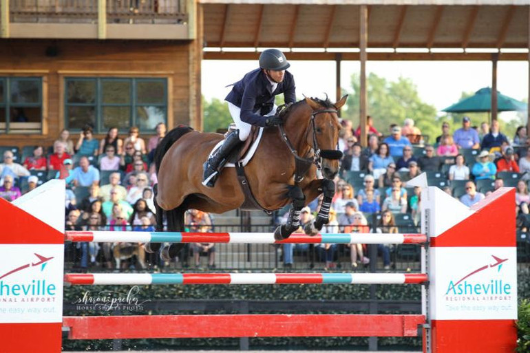 Kent Farrington and Gazelle won the $130,000 Asheville Regional Airport Grand Prix. Photo (c) SharonPackerPhotography. 