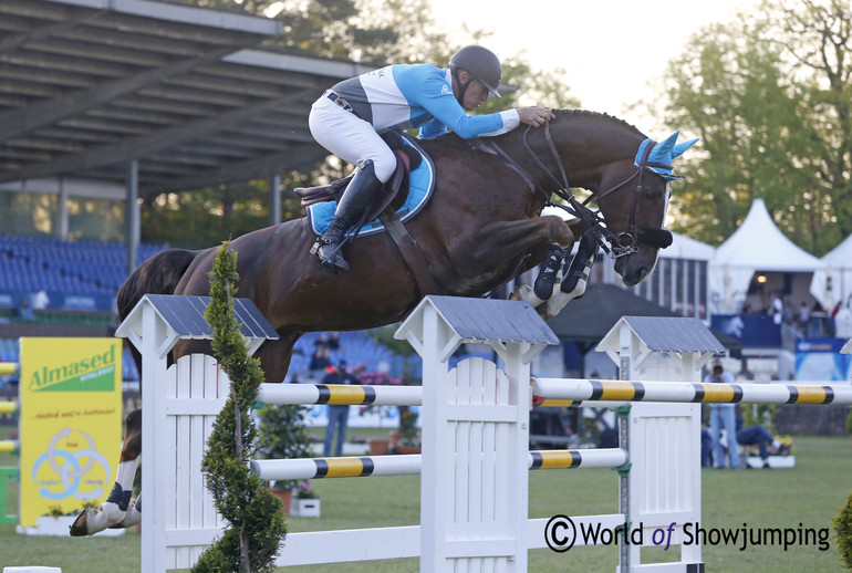 Roger Yves Bost riding Sunshine du Phare for Cannes Stars. 